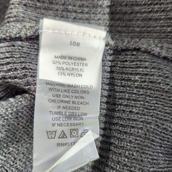 Vince Camuto Grey Striped Long Sleeve Sweater New With Tags Women's Size S - Picture 11 of 12